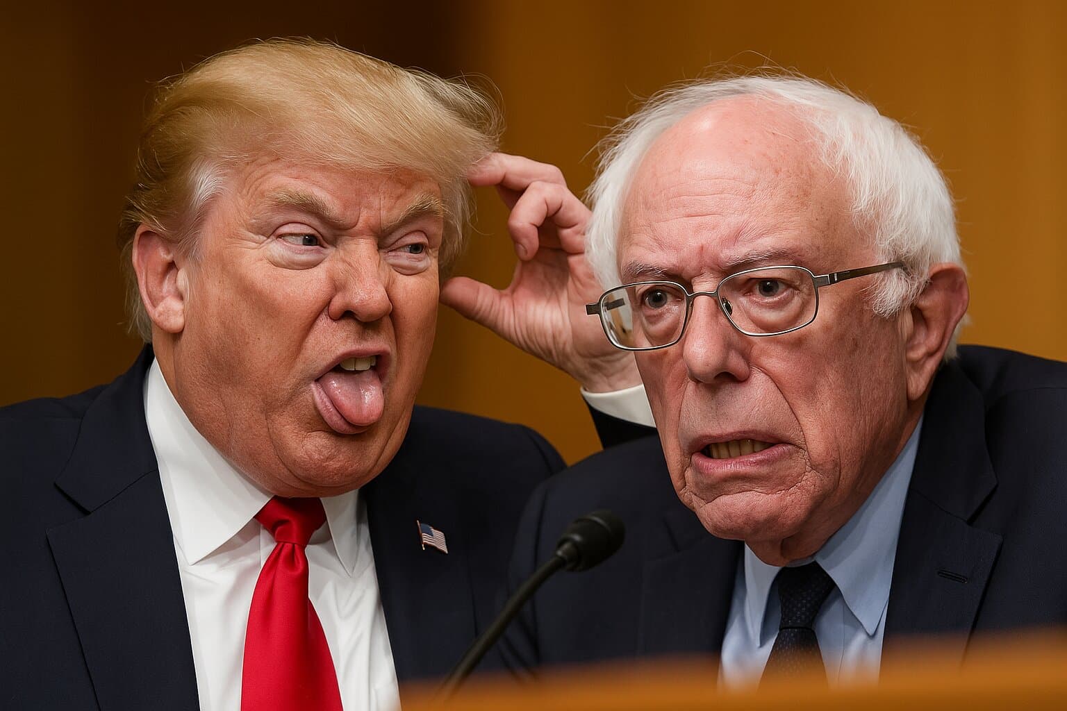 Bernie Sanders with Trump