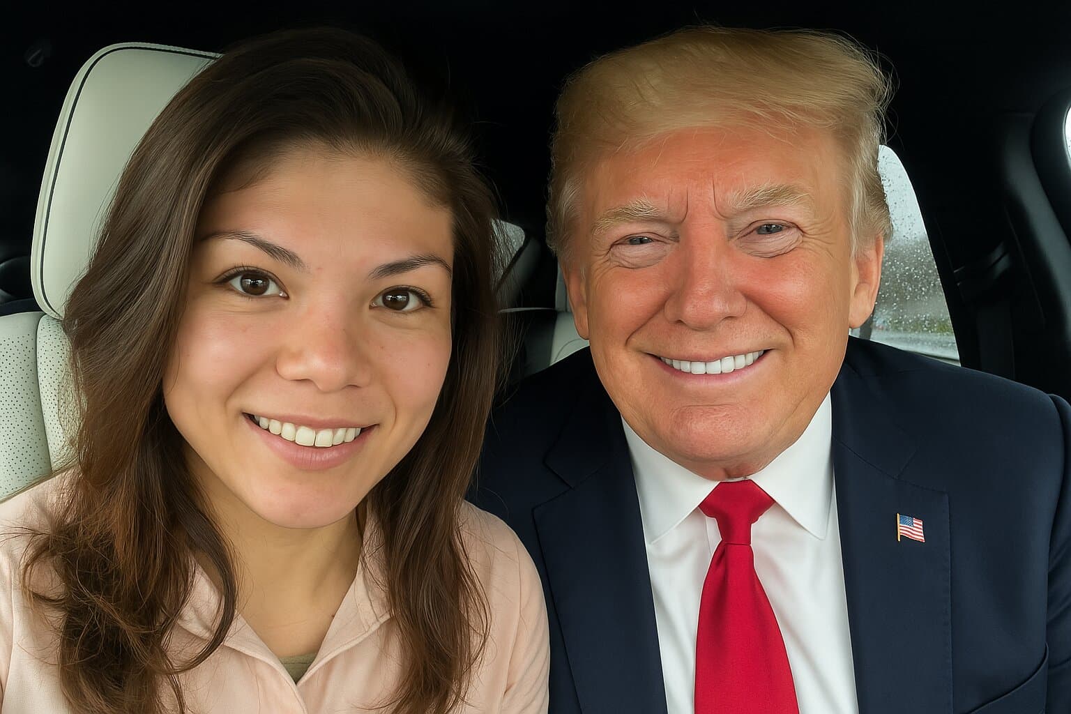 Woman with Trump